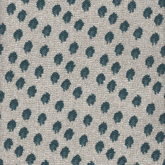 Spottie Dottie- Jacquard Upholstery Fabric - Swatch / Teal - Revolution Upholstery Fabric