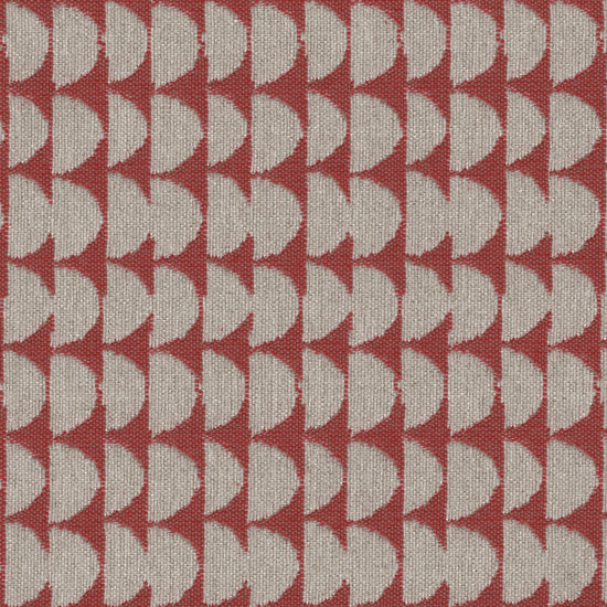 Geometric Print - Jacquard Upholstery Fabric - yard / geometrics-tomato - Revolution Upholstery Fabric